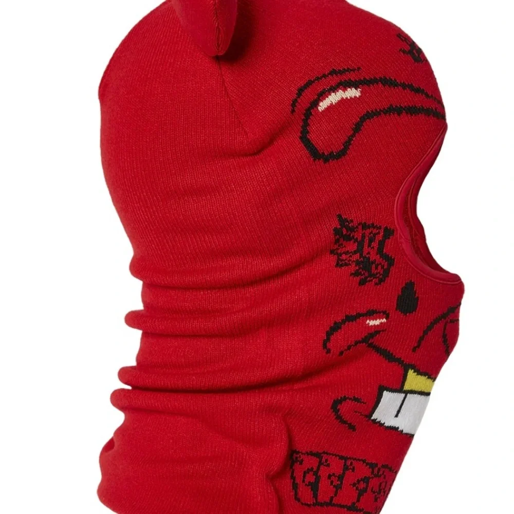 Sprayground Red Graphic ski mask